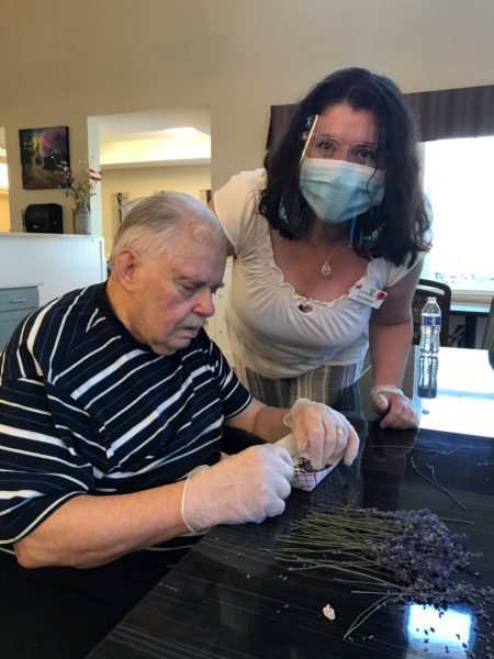 Lea and Darr doing an activity