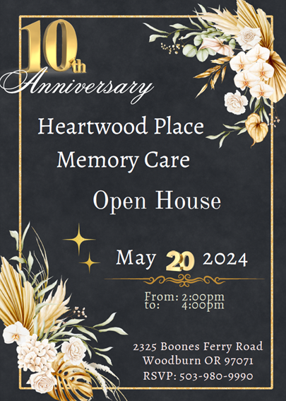 Heartwood Place Ten Year Anniversary Open House Flyer Contact Us Today